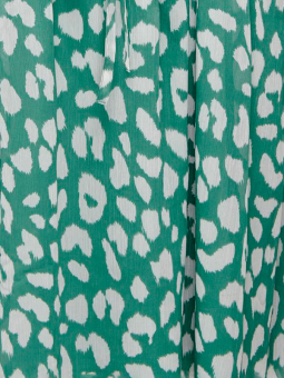 Only Carmakoma VICTORA - Grön klänning med leopardtryck i två lager