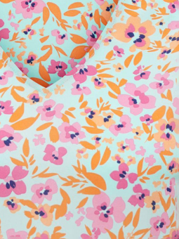 Only Carmakoma RONYA - Ljus turkos blus med blomtryck