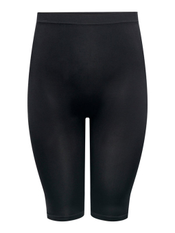 Only Carmakoma OTTILIA - Svarta shorts med hög midja i mjuk, sömlös, stark kvalitet