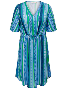 Only Carmakoma MARRAKESH - Viskosklänning i blått och grönt mönster