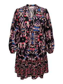 Only Carmakoma NOLANA - Sort viskose tunika med flot print