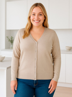 CARVENICE - Plus Size Kofta från Only Carmakoma