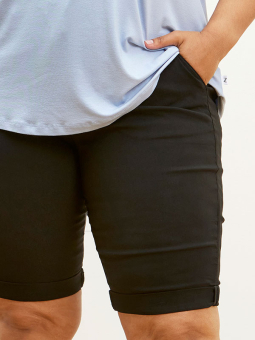 Zhenzi Svarta shorts med dragkedja och fickor