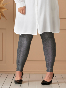 Zhenzi Jaylee - leggings i silverglitter