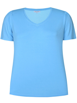 Zhenzi BRINLEY - Ljusblå jersey t-shirt med v-ringning