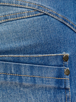 Zhenzi STEP - Blå cowboyshorts med stretch