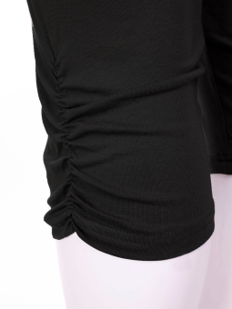 Zhenzi KANT - Svarta capri-leggings med rynkeffekt