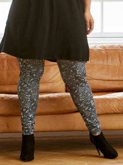 Zhenzi SUSA - Svarta leggings med tryck