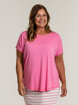 Gozzip GITTE - Rosa t-shirt i viskosjersey