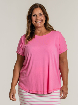 Gozzip GITTE - Rosa t-shirt i viskosjersey