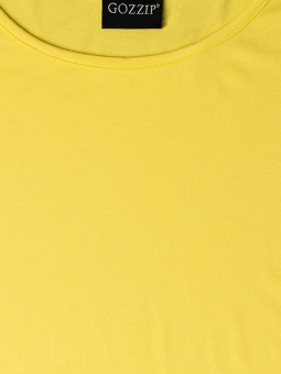 Gozzip GITTE - Gul t-shirt i viskosjersey