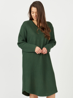 Aprico Glendale - Härlig mörkgrön stickad klänning