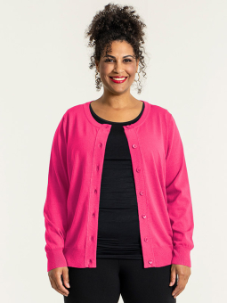 Sandgaard (fra Studio) HELSINKI - Rosa kofta i stickad viskos