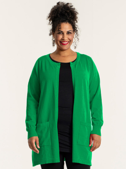 Sandgaard (fra Studio) HELSINKI - Lång grön cardigan i stickad viskos