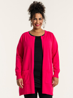 Sandgaard (fra Studio) HELSINKI - Rosa öppen cardigan med fickor