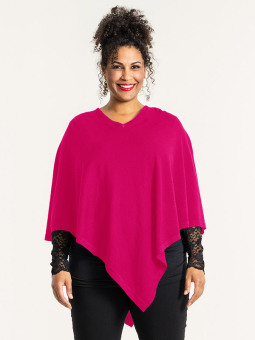 Sandgaard (fra Studio) HELSINKI - Rosa poncho i stickad viskos