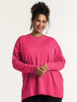 Sandgaard (fra Studio) HELSINKI - Rosa blus i stickad viskos