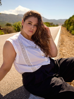 WA-MARY - Plus Size Top från Wasabi Concept