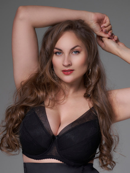 LISA VATTERET PUSH UP - Plus Size BH med bygel från Plaisir