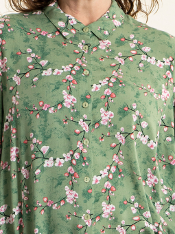 Gozzip HARRIET - Grön Skjortblus med blomtryck