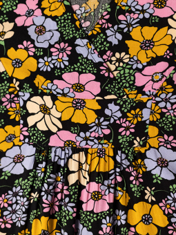 Gozzip ELSE - Svart viskos klänning med blommor