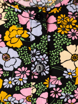 Gozzip ALINA - Svart viskostunika med vackert blommönster