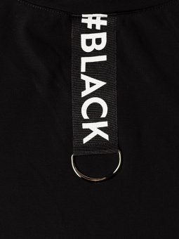 Gozzip Black LINDA - Svart t-shirt med vitt tryck