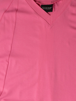Gozzip MARGIT - Lång rosa klänning i viskosjersey