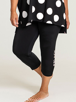 Gozzip Black MONICA - Svarta leggings med vitt tryck