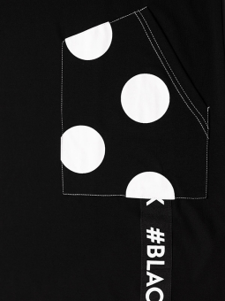 Gozzip Black GABRIELA - Svart jerseytunika med vitt tryck