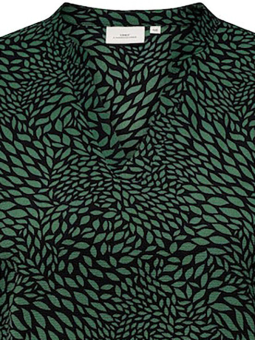 Only Carmakoma LUX CELI - Svart tunika med grönt tryck