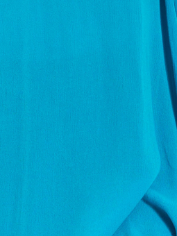 Studio BERIT - Lång turkos blus i crepe viskos