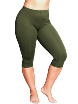 Sandgaard (fra Studio) Mörkgröna Caprileggings i viskostrikå