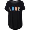 Gitte - Svart T-shirt med coolt LOVE-tryck fra Gozzip